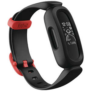 FITBIT Fitbit Ace 3 フィットネストラッカー お子様向け 8日間のバッテリーライフ ブラック×スポーツレッド FB419BKRD-FRCJK