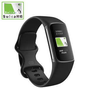 FITBIT スマートウォッチ Suica対応 Fitbit Charge5 GPS搭載フィットネストラッカー L Sサイズ FB421BKBK-FRCJK