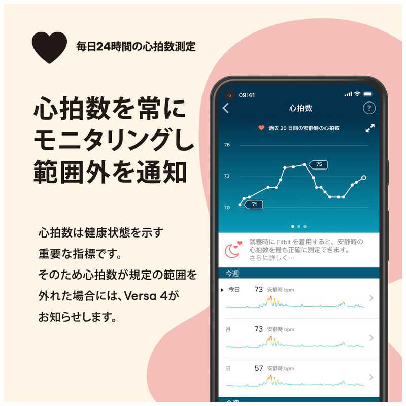 FITBIT FITBIT スマートウォッチ Fitbit Versa 4 Black FB523BKBKFRCJK FB523BKBKFRCJK