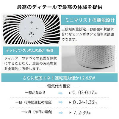 Levoit Core Mini 空気清浄機 LAP-C161-WJP Levoit 空気清浄機 Core MINI 12畳 グレー LAP-C161-AJPR: OA