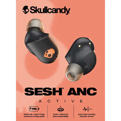 SKULLCANDY 完全ワイヤレスイヤホン SESH ANC ACTIVE BLACK ORANGE