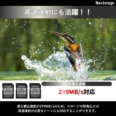 NEXTORAGE SDXC UHS-IIカード V90 ［Class10 / 256GB］ NXF2PRO256G の