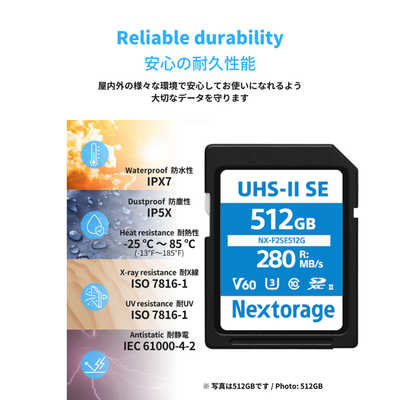 NEXTORAGE SDXC UHS-IIカード V60 ［Class10 / 128GB］ NXF2SE128G の