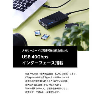 NEXTORAGE USB40Gbps CFexpress 4.0 Type Aカードリーダー NXSA1PRO の