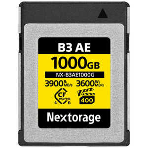 NEXTORAGE CFexpress 4.0 Type B AE Series 1000GB VPG400 NXB3AE1000G NEXTORAGE CFexpress 4.0 Type B AE Series 1000GB VPG400 NXB3AE1000G