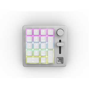 GLORIOUS GMMK Numpad Prebuilt - White Ice �m�L���E���C�����X /Bluetooth�EUSB (Type-C)�n GLO-GMMK-NP-FOX-W