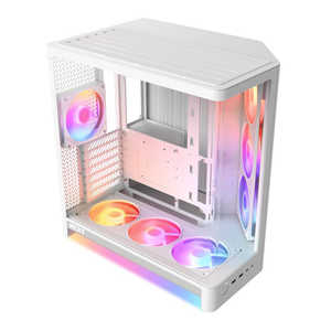 NZXT PC�P�[�X �mATX / MicroATX / Mini-ITX�n H6 RGB�{ (2026) �z���C�g CC-H62FW-P1