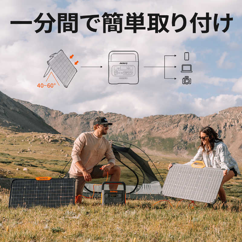 JACKERY JACKERY 折りたたみ式ソーラーパネル SolarSaga 80 [80W]  JS-80A JS-80A