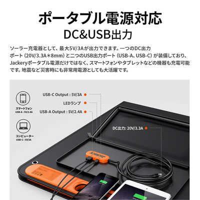 JACKERY 折りたたみ式ソーラーパネル SolarSaga 100 [100W] JS-100C の