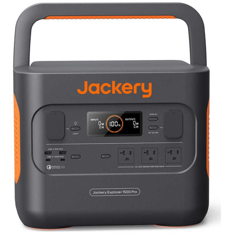 JACKERY JACKERY ポータブル電源 1500 Pro [1512Wh/8出力 /ソーラーパネル(別売)]  JE1500B JE1500B