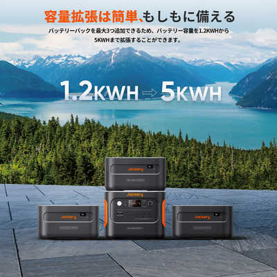 JACKERY ポータブル電源 1000 Plus ブラック [1264Wh /8出力