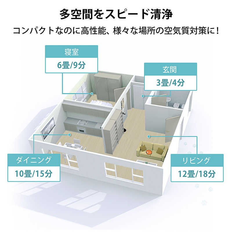 VESYNC VESYNC 空気清浄機 レボイト Levoit Vital 100S Pet  空気清浄:21畳まで PM2.5対応 LAP-V102S-AJPR LAP-V102S-AJPR