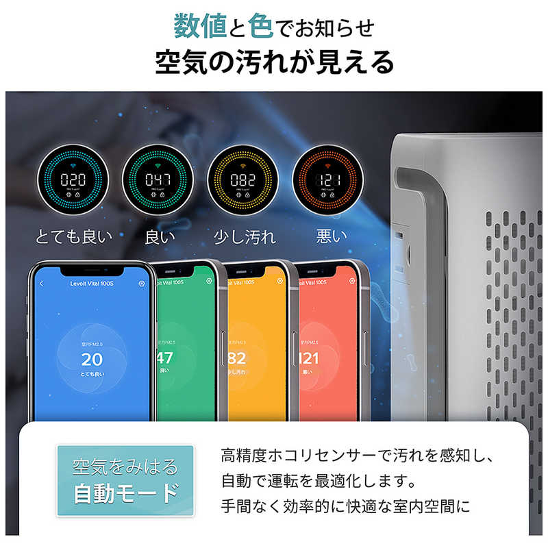VESYNC VESYNC 空気清浄機 レボイト Levoit Vital 100S Pet  空気清浄:21畳まで PM2.5対応 LAP-V102S-AJPR LAP-V102S-AJPR