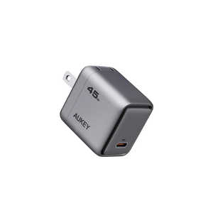 AUKEY USBŴ Comet 45W PDб ޤꤿ߼ USB-C 1ݡȡ 1ݡ /USB Power Deliveryб /GaN(ⲽꥦ) ѡ 졼 PA-C2-GY
