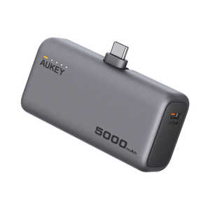 AUKEY ХХåƥ꡼ Spark Mini 5000mAh PDб 20W ľޤ ޤꤿߥ USB-C 2ݡȡ 졼 PBY59GY