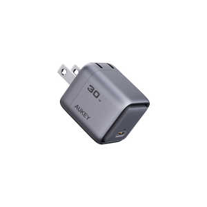 AUKEY USBŴ Comet 30W PDб ޤꤿ߼ USB-C 1ݡȡ 1ݡ /USB Power Deliveryб /GaN(ⲽꥦ) ѡ 졼 PA-C1-GY