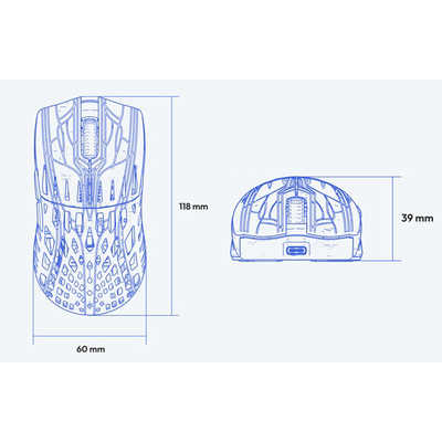 Pwnage ゲーミングマウス Trinity CF Solid ［光学式 / 有線/無線