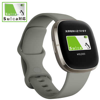FITBIT 【Suica対応】Fitbit Sense GPS搭載 スマートウォッチ カーボン  