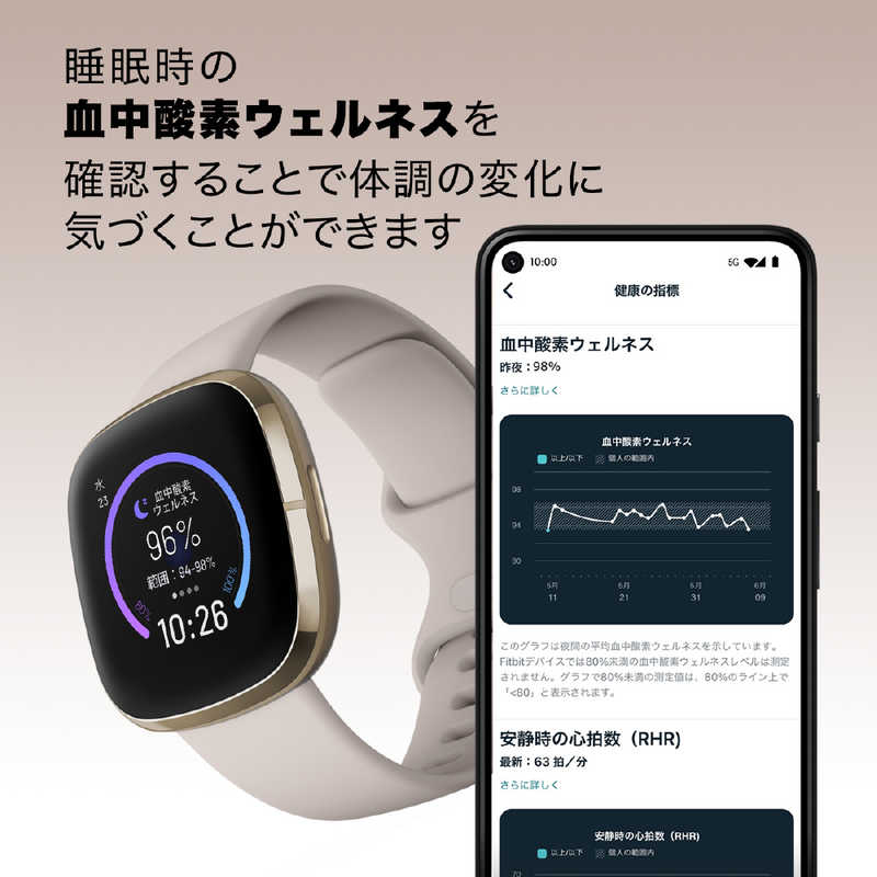 FITBIT FITBIT Fitbit Sense GPS搭載 スマートウォッチ カーボン グラファイト L S サイズ FB512BKBK-FRCJK FB512BKBK-FRCJK