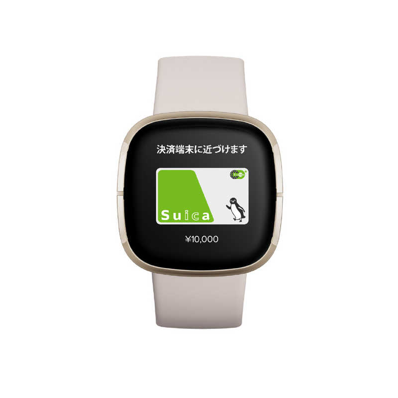 FITBIT FITBIT Fitbit Sense GPS搭載 スマートウォッチ ルナホワイト ソフトゴールド L S サイズ FB512GLWT-FRCJK FB512GLWT-FRCJK