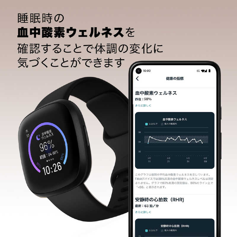 FITBIT FITBIT Fitbit Versa3 GPS搭載 スマートウォッチ ピンククレイ L S サイズ  FB511GLPK-FRCJK FB511GLPK-FRCJK