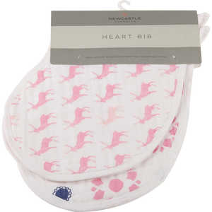 NEWCASTLECLASSICS コットンハートビブ Pop of Pink NEWCASTLECLASSICS コットンハートビブ Pop of Pink