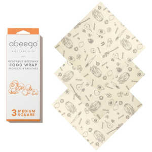 abeego ビーズワックスラップ ミディアム 3枚セット AB-MSQ3