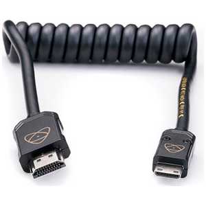 ȥ⥹ ATOMFLEX PRO HDMI COILED CABLE (Mini to Full 30cm) ATOM4K60C3