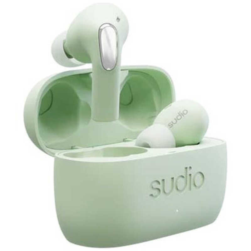 SUDIO SUDIO 完全ワイヤレスイヤホン E2 ［ワイヤレス(左右分離) /Bluetooth /ノイズキャンセリング対応］ グリーン SD1217 SD1217