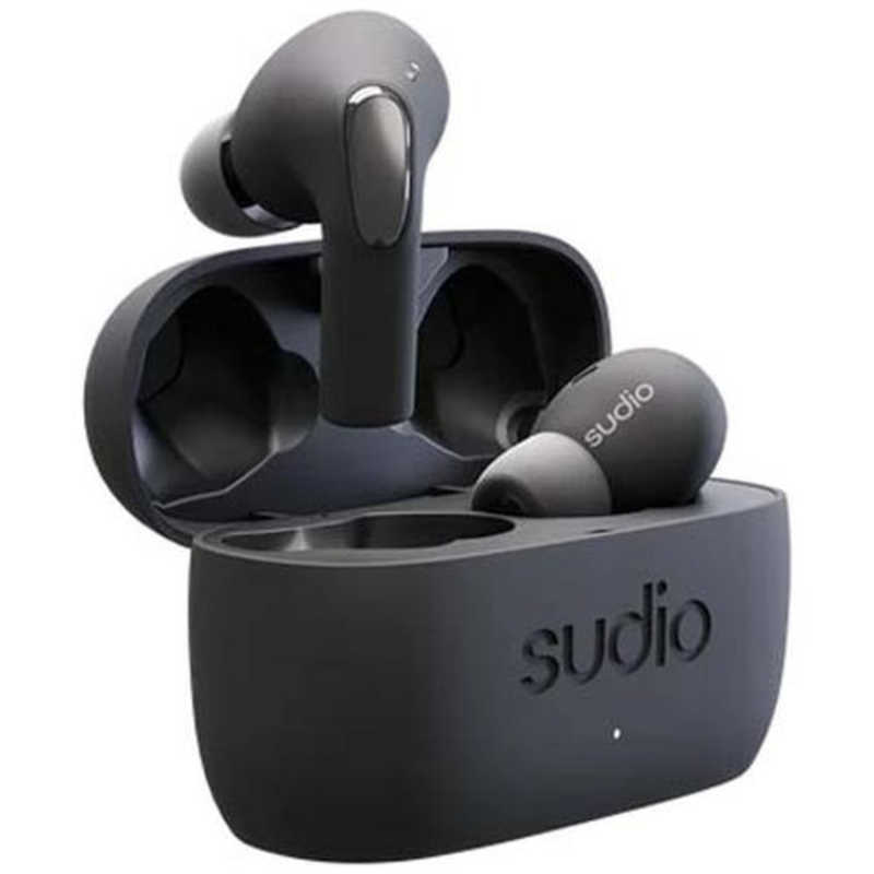 SUDIO SUDIO 完全ワイヤレスイヤホン E2 ［ワイヤレス(左右分離) /Bluetooth /ノイズキャンセリング対応］ ブラック SD1211 SD1211