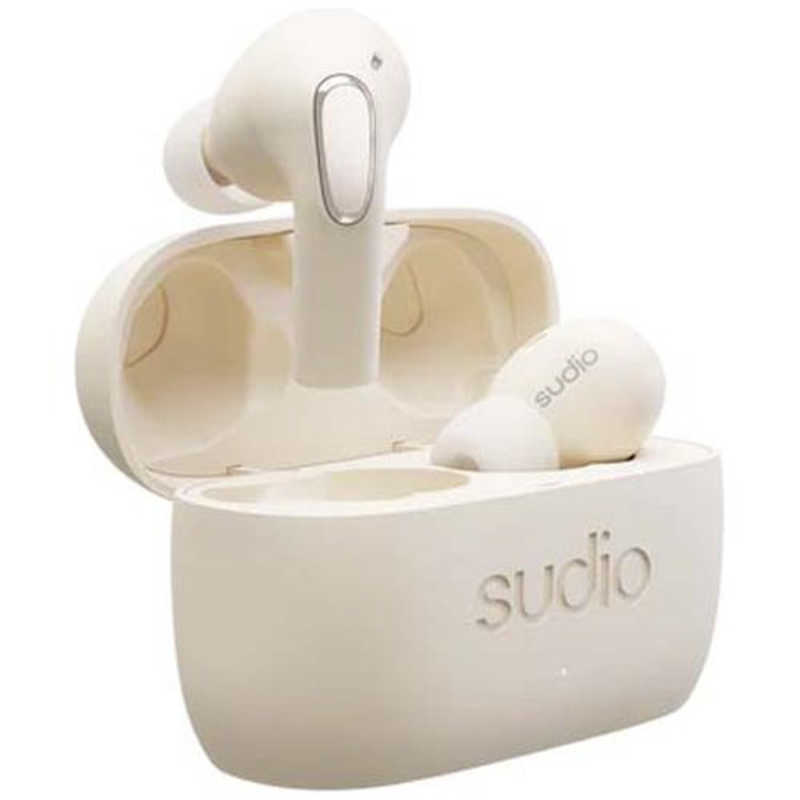 SUDIO SUDIO 完全ワイヤレスイヤホン E2 ［ワイヤレス(左右分離) /Bluetooth /ノイズキャンセリング対応］ サンド SD1212 SD1212