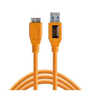 テザーツールズ テザープロ USB3.0 マイクロB ケーブル 4.6m(オレンジ) CU5454 テザーツールズ テザープロ USB3.0 マイクロB ケーブル 4.6m(オレンジ) CU5454