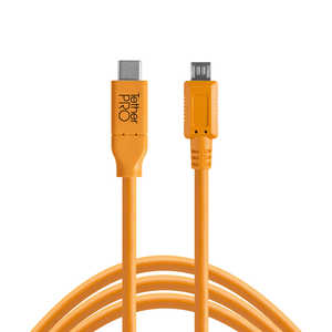 テザーツールズ USBケーブル etherPro USB-C to 2.0 Micro-B 5-Pin15(4.6m) CUC2515-ORG テザーツールズ USBケーブル etherPro USB-C to 2.0 Micro-B 5-Pin15(4.6m) CUC2515-ORG