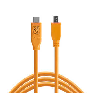 テザーツールズ USBケーブル TetherPro USB-C to 2.0 Mini-B 5-Pin15(4.6m) OR CUC2415-ORG テザーツールズ USBケーブル TetherPro USB-C to 2.0 Mini-B 5-Pin15(4.6m) OR CUC2415-ORG