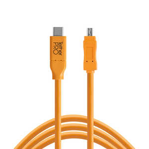 テザーツールズ USBケーブル TetherPro USB-C to 2.0 Mini-B 8-Pin15(4.6m) CUC2615-ORG テザーツールズ USBケーブル TetherPro USB-C to 2.0 Mini-B 8-Pin15(4.6m) CUC2615-ORG