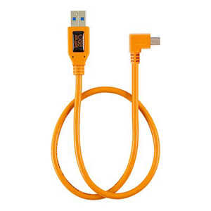 テザーツールズ USBケーブル テザープロ ライト アングル アダプター USB 2.0 to USB 2.0 ミニ -B 5- ピン オレンジ CU51RT02-ORG