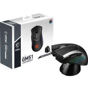 MSI ゲーミングマウス Clutch GM51 Lightweight Wireless ［光学式 /有線/無線(ワイヤレス) /6ボタン /Bluetooth・USB］ CLUTCHGM51LIGHTWEIGH