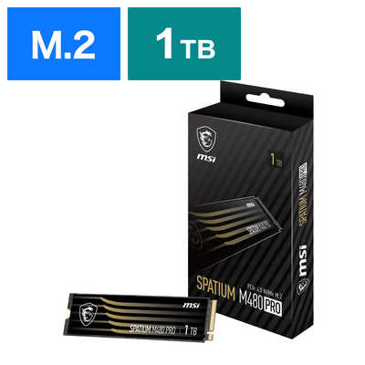 メモリー MSI SPATIUM M480 PRO 1TB SSD MSI SPATIUM M480 Pro PCIe 4.0 NVMe M.2 1TB ［1TB /M.2］「バルク品