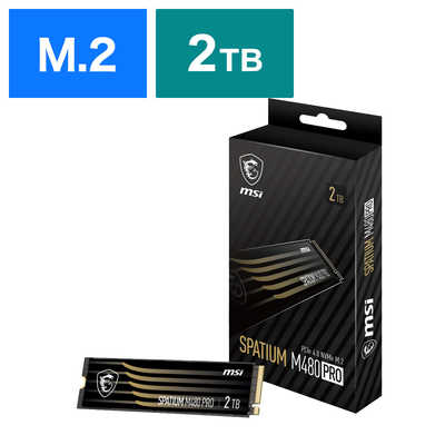 MSI MSI SPATIUM M480 Pro PCIe 4.0 NVMe M.2 2TB S78440Q600P83 の