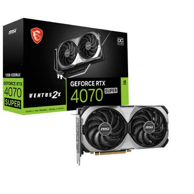 MSI GeForce RTX4070 バルク品　本体のみ MSI GeForce RTX 4070 SUPER 12G VENTUS 2X OC ［GeForce RTXシリーズ