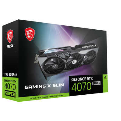 グラフィックボード・グラボ・ビデオカード MSI Gaming RTX 4070 Super 12G X Slim MSI GeForce RTX 4070 SUPER 12G GAMING X SLIM MSI/GAMING SLIM