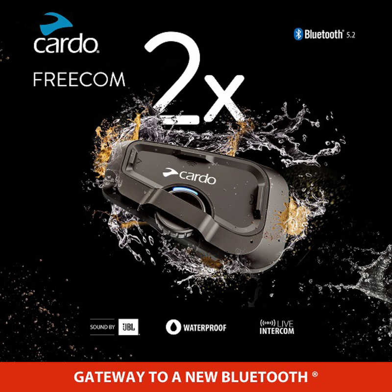 CARDO CARDO バイク用 インカム FREECOM 2X DUO (フリーコム ツーエックス デュオ) 本体2個セット オートバイ用 ブラック FRC2X103 FRC2X103