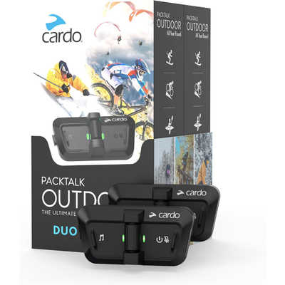 Cardo Packtalk Outdoor ブラック 2台セット CARDO PACKTALK OUTDOOR DUO - BLACK (2個セット) ブラック