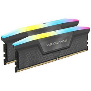 コルセア　CORSAIR DDR5 5200MHz 32GB(16GBx2) UDIMM 40404077 AMD EXPO VENGEANCE RGB DDR5 Black PCB 1.25V CMH32GX5M2B5200Z40K