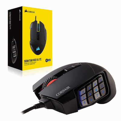 CORSAIR　ゲーミングマウス 有線/ 17ボタン/ ブラック CORSAIR ゲーミングマウス 有線/ 17ボタン/ ブラック コルセア