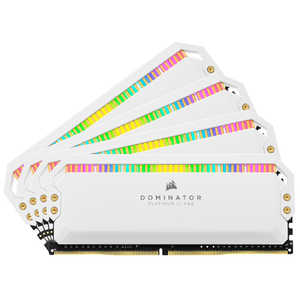コルセア CORSAIR 増設用メモリ DOMINATOR PLATINUM RGB ホワイト[DIMM DDR4 /8GB /4枚] CMT32GX4M4C3200C16W