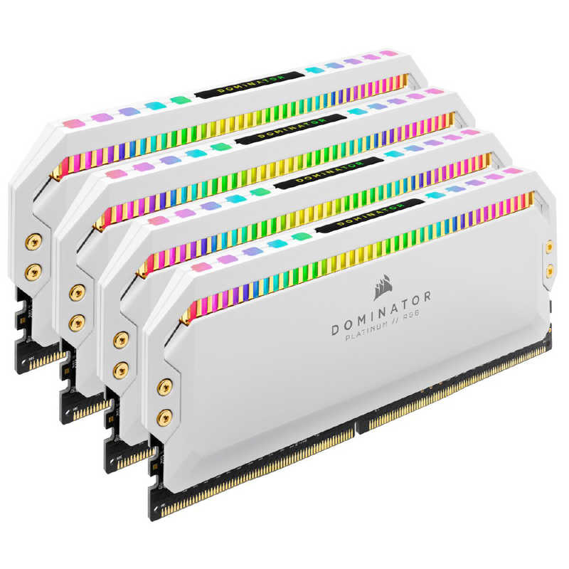コルセア　CORSAIR コルセア　CORSAIR 増設用メモリ DOMINATOR PLATINUM RGB ホワイト[DIMM DDR4 /8GB /4枚] CMT32GX4M4C3600C18W CMT32GX4M4C3600C18W
