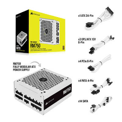 コルセア CORSAIR PC電源［750W /ATX /Gold］ ホワイト RM750 White