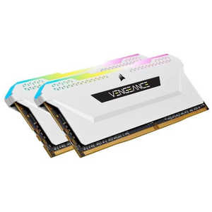 コルセア　CORSAIR 増設用メモリ VENGEANCE RGB PRO SL ホワイト[DIMM DDR4 /8GB /2枚] CMH16GX4M2E3200C16W