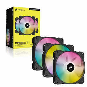 コルセア　CORSAIR ケースファンｘ3［120mm / 1500RPM］ SP120 RGB ELITE Triple Fan Kit CO-9050109-WW